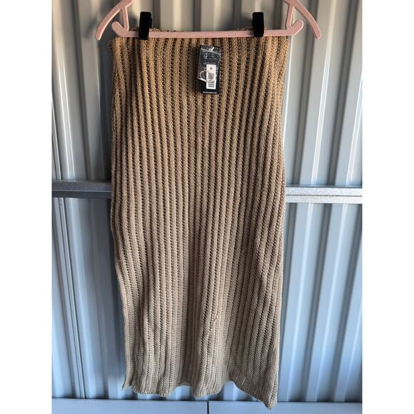 Ralph Lauren Crochet Knit skirt Side Slit NWT M - Picture 6 of 8